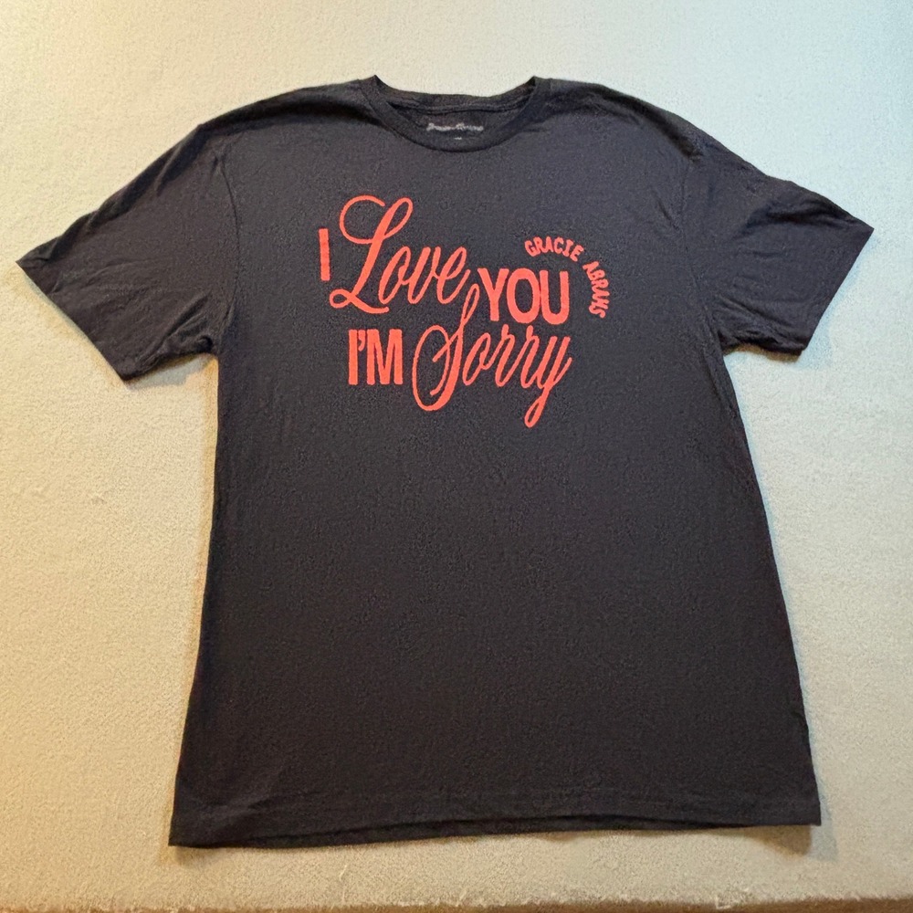 Gracie Abrams I Love You I'm Sorry Black T-Shirt Womens L Indie Folk Pop NWOT